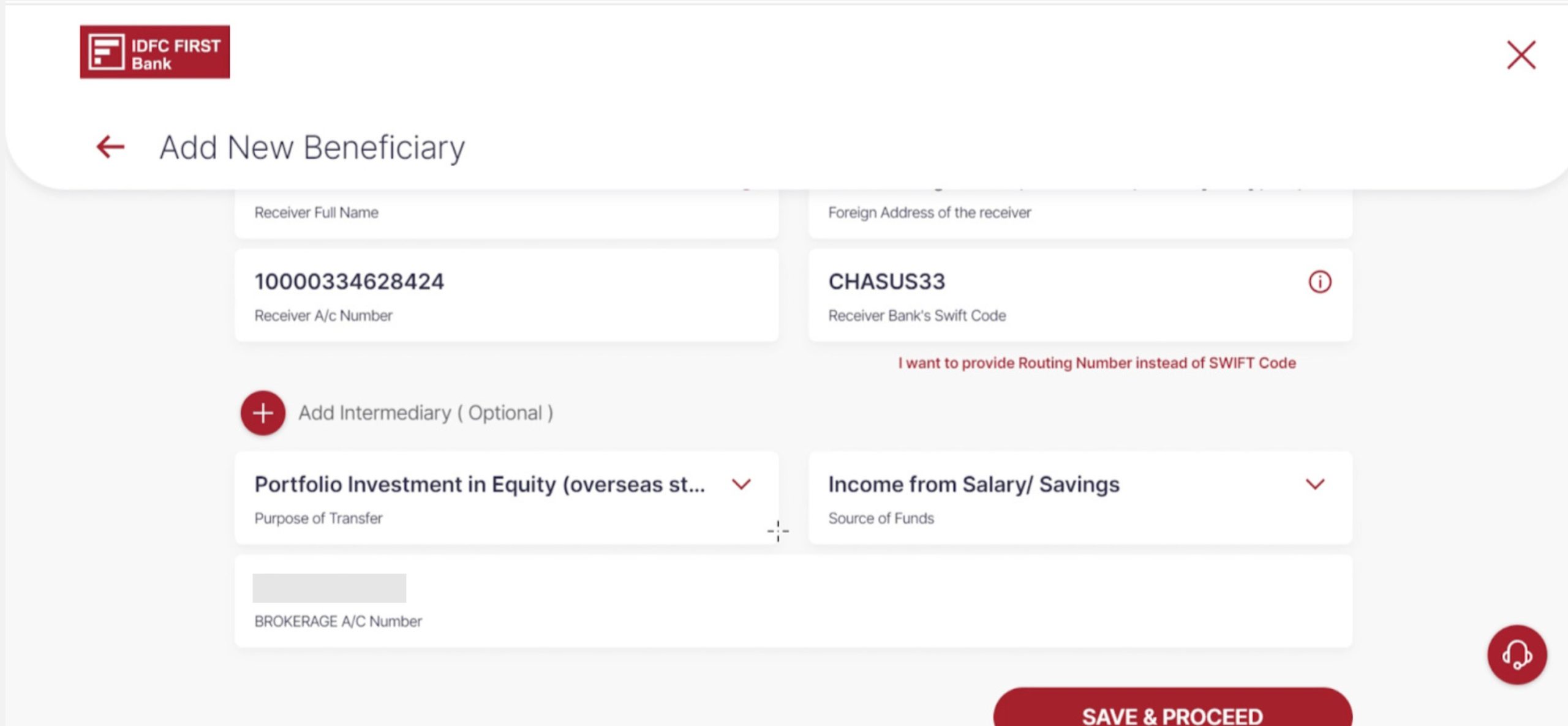 IDFC Fund transfer