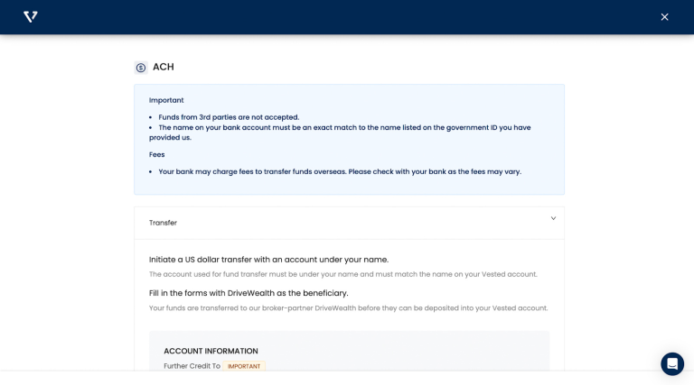 How to Transfer Funds to Your Vested US Brokerage Account